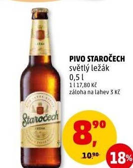 Pivo světlý ležák Staročech