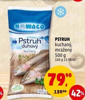 Pstruh kuchaný mražený Nowaco
