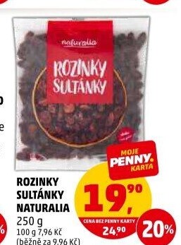Rozinky Sultánky Naturalia