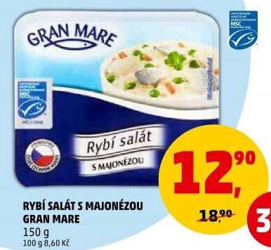 Rybí salát s majonézou Gran Mare