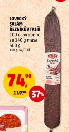 Salám lovecký Řezníkův talíř