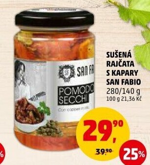 Sušená rajčata v oleji s kapary San Fabio