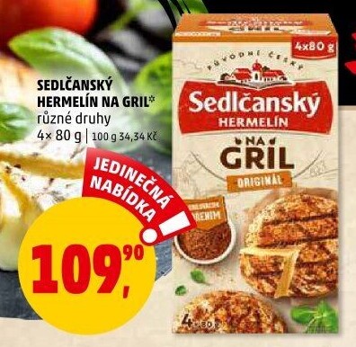 Sýr Hermelín na gril Sedlčanský