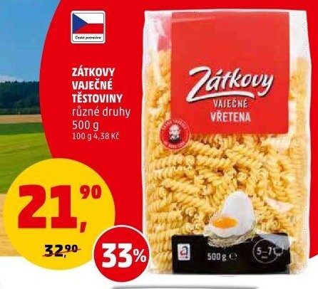 Těstoviny vaječné Zátkovy