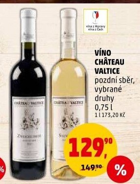 Vína Chateau Valtice - pozdní sběr