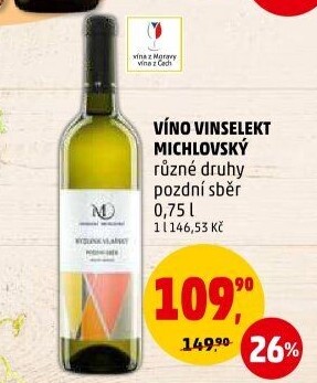 Vína Vinselekt Michlovský - pozdní sběr