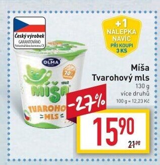 Dezert Tvarohový mls Míša Olma