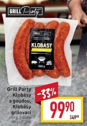Klobása s goudou Grill Party