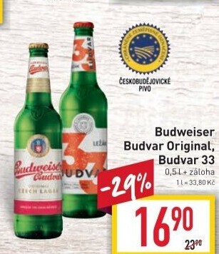 Pivo světlý ležák B: Original Budweiser Budvar