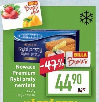 Rybí prsty nemleté mražené Nowaco Premium