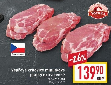 Vepřová krkovice bez kosti Vocílka