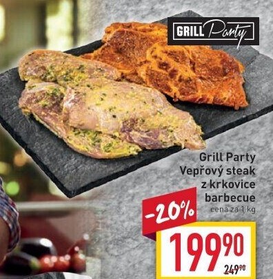 Vepřová krkovice marinovaná steak Grill Party