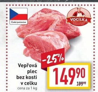 Vepřová plec bez kosti Vocílka