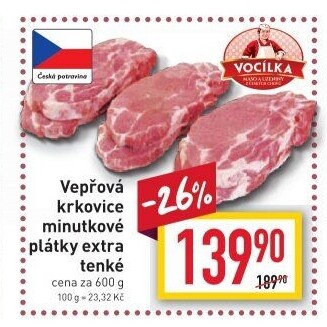 Vepřová krkovice bez kosti Vocílka