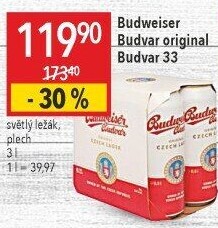Pivo světlý ležák B: Original Budweiser Budvar