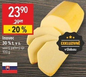 Sýr uzený pařený 30% Inovec