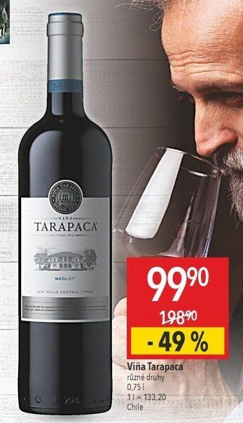 Víno Merlot Viňa Tarapaca