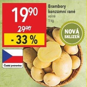 Brambory konzumní rané