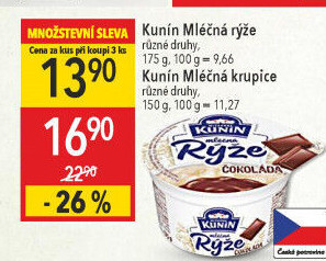 Mléčná rýže Kunín