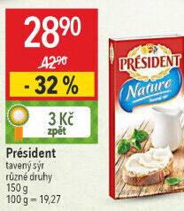 Tavené sýry Président