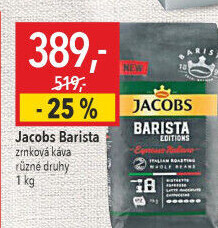 Zrnková káva Espresso Barista Jacobs