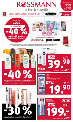 akční leták ROSSMANN drogerie 8.6.2022-21.6.2022