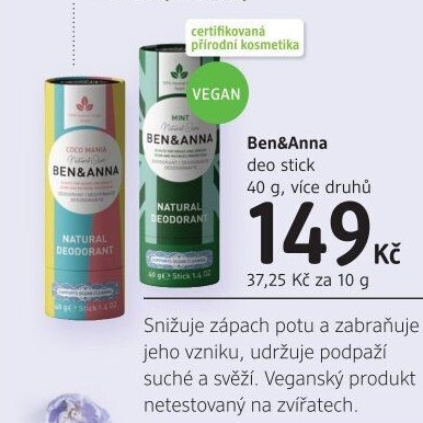 Deodorant stick bio Ben &amp