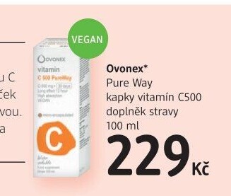Doplněk stravy kapky Ovonex vitamin C 500 Pure Way