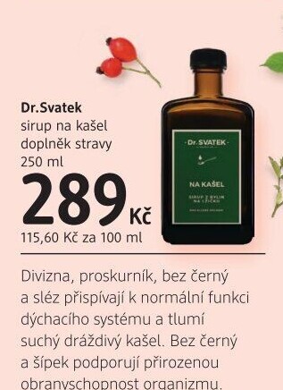 Doplněk stravy Sirup na kašel Dr. Svatek