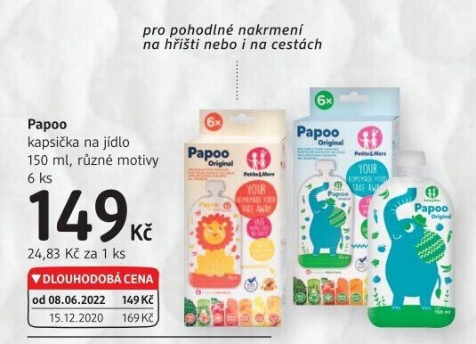 Kapsička na dětskou stravu Papoo Petite&amp