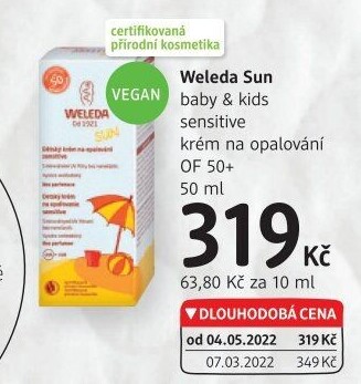 Krém na opalování OF 50+ Sensitive Baby &amp