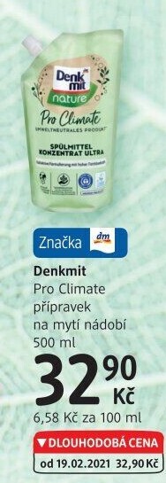 Prostředek na nádobí Pro Climate Denkmit - náplň