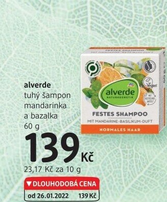 Šampon tuhý Alverde