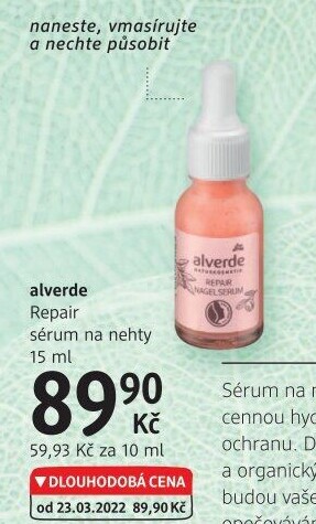 Sérum na nehty Repair Alverde
