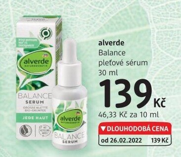 Sérum pleťové Balance Alverde