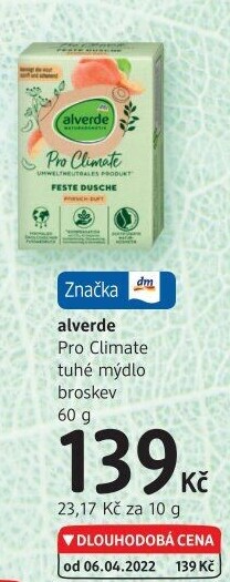Tuhé mýdlo Pro Climate Alverde