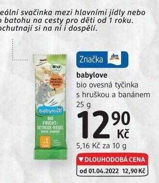Tyčinka obilno - ovocná bio Babylove