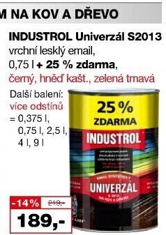 Nátěr na kov a dřevo Univerzál lesk Industrol