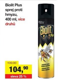 Přípravky proti hmyzu Biolit Plus