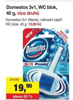 WC blok tuhý 3v1 Domestos