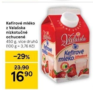Kefírové mléko ochucené Mlékárna Valašské Meziříčí