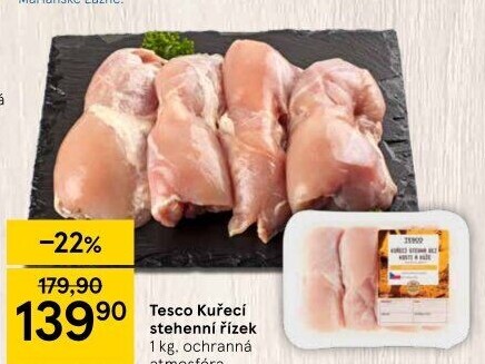 Kuřecí stehenní řízky Tesco