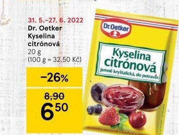 Kyselina citronová Dr. Oetker