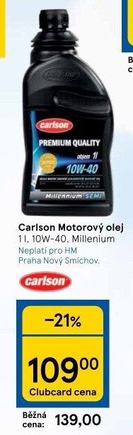 Motorový olej 10W - 40 Premium Quality Millenium SEMI Carlson