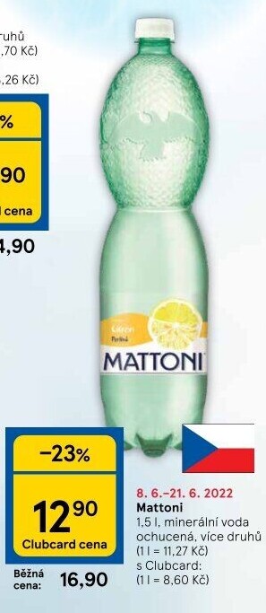 Ochucená voda Mattoni