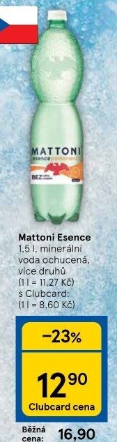 Ochucená voda Mattoni Esence