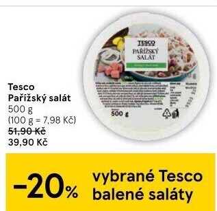 Pařížský salát Tesco