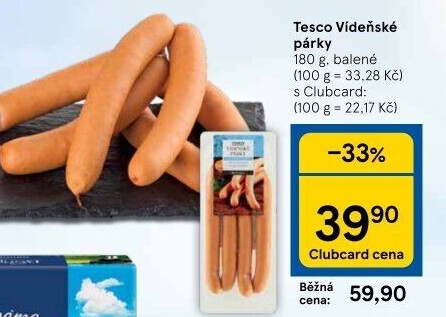 Párky vídeňské Tesco