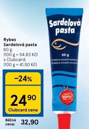 Pasta sardelová Rybex
