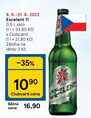 Pivo světlý ležák 11° Excelent